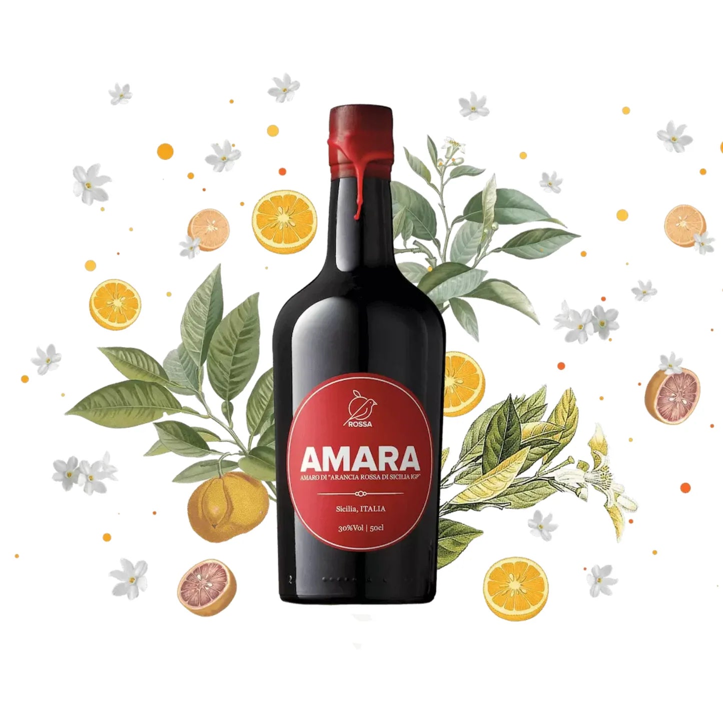 AMARA, Likör Amaro di arancia rossa di Sicilia IGP 30%- 50cl