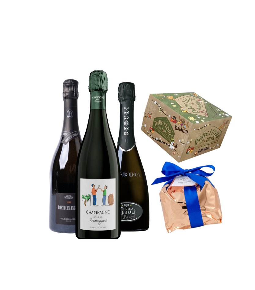 Xmas Paket Premium: Champagne + Prosecco DOCG Mix + Panettone Mix
